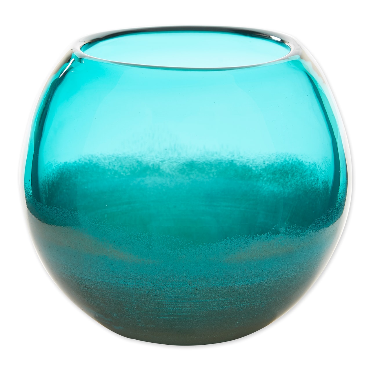 5.5&#x22; Aqua Fish Bowl Vase